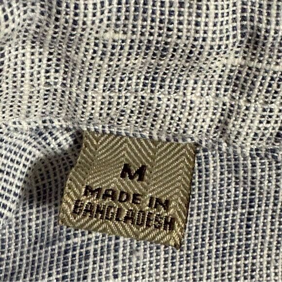 Jachs Blue Linen Casual Button-Down Shirt Pocket Men’s M. - Picture 10 of 12